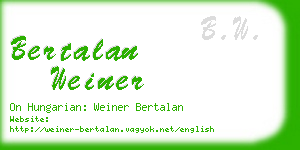 bertalan weiner business card